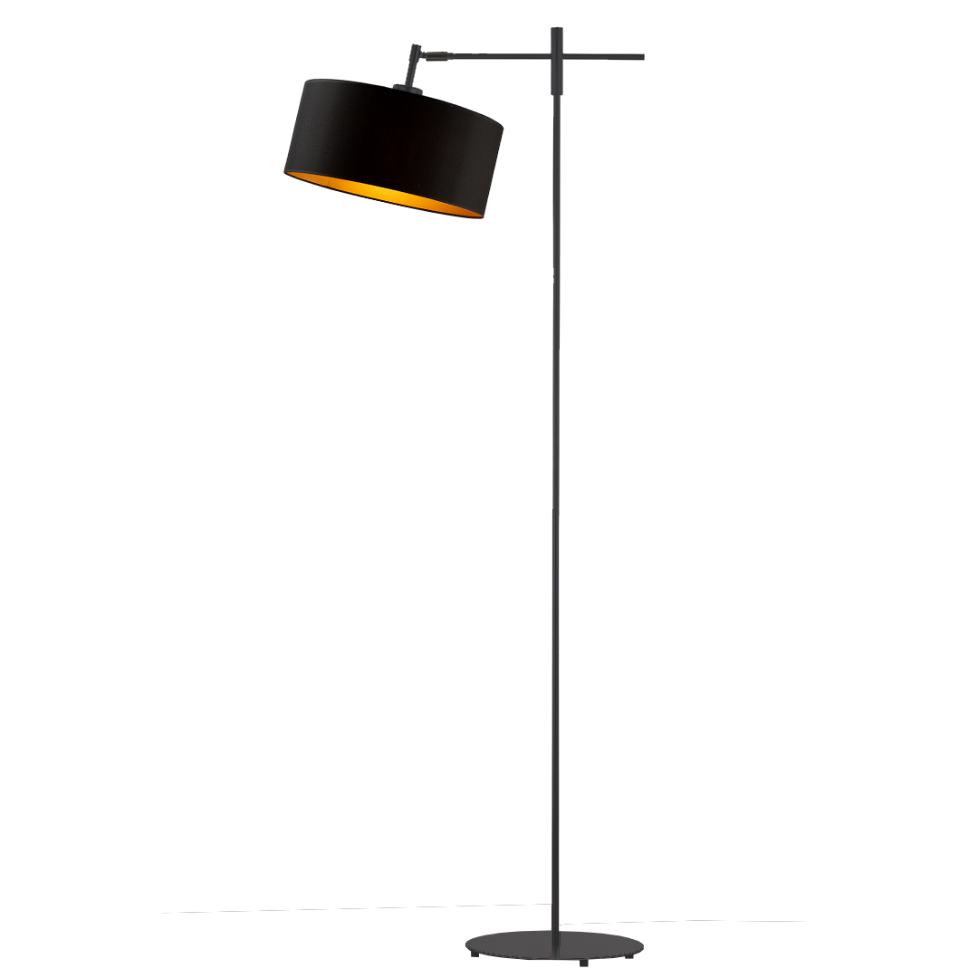 Lampa stojąca podłogowa przegubowa regulowana z abażurem walec 30cm SALIX