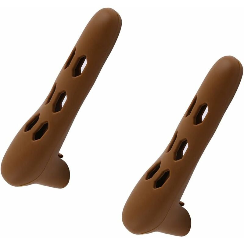Zestaw 2 zabezpieczeń na klamki drzwi, antykolizyjne i antystatyczne dla dzieci, bezpieczeństwo dzieci, brązowe 15*3*5.5cm