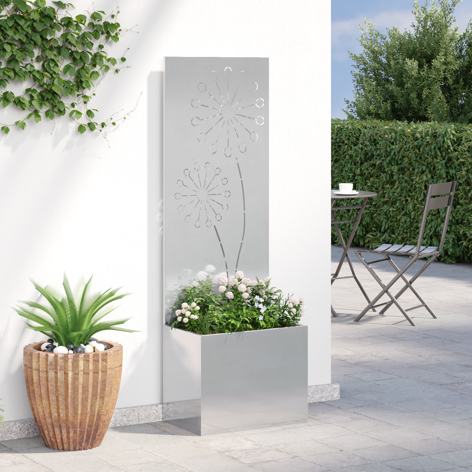 Écran de confidentialité de jardin Fretwork Argent 50 x 150 cm vidaXL - 4
