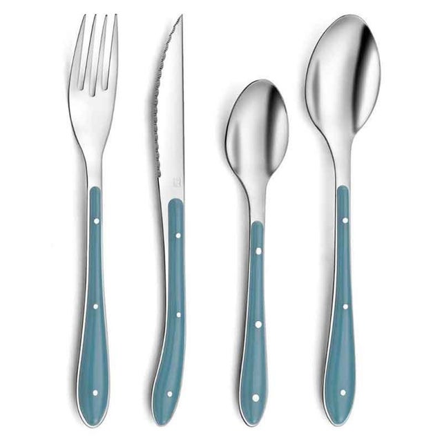 Set de 24 cubiertos Bistró Amefa acero inoxidable azul