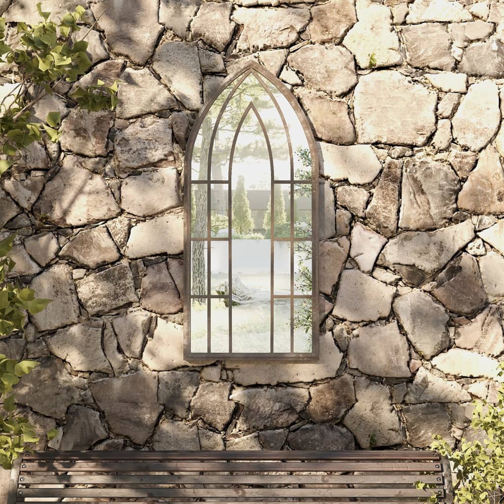 Vidaxl Espejo De Jardín Arena Hierro Para Exterior 100X45 Cm Oscuro , Leroy Merlin