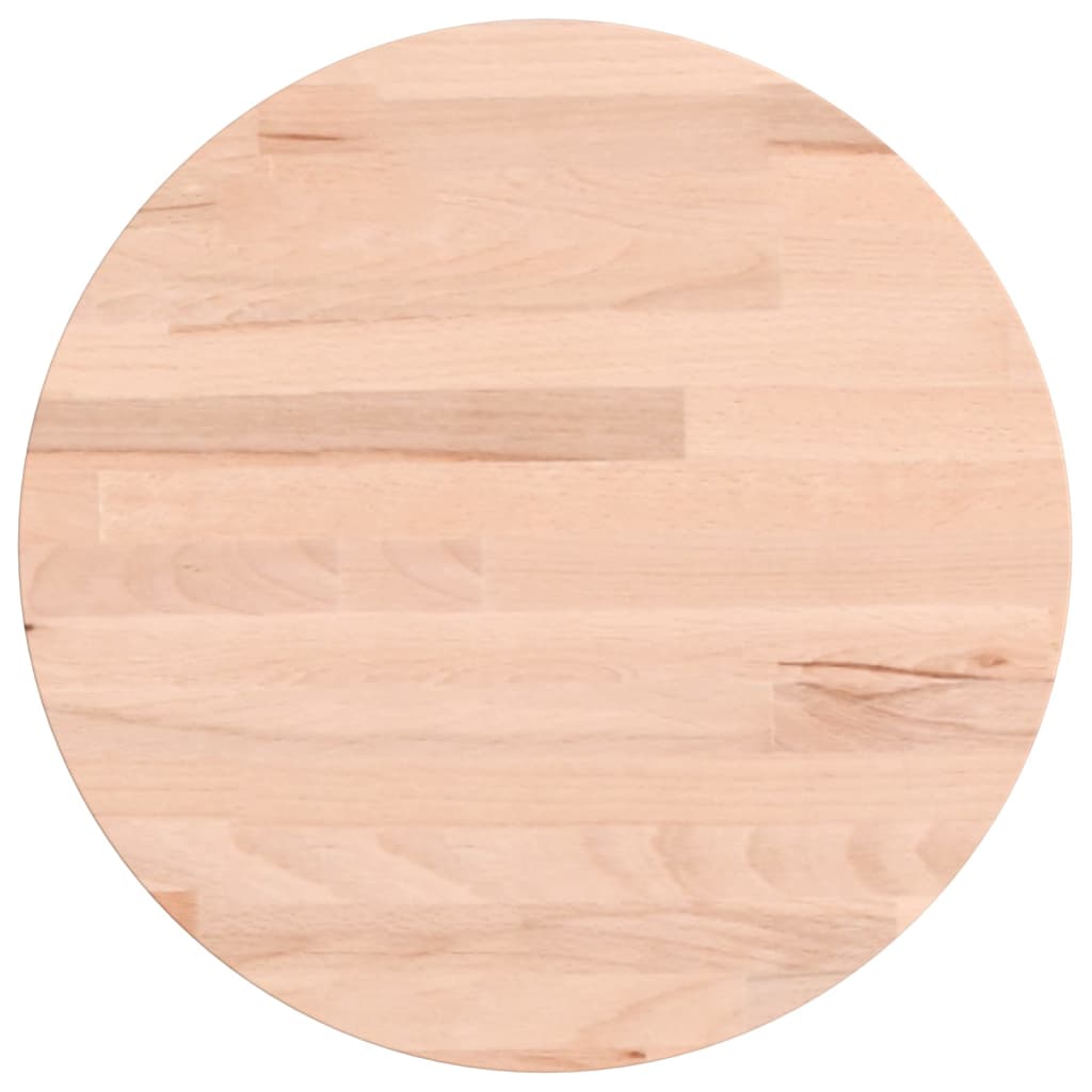Dessus De Table Rond En Bois De Hêtre Massif - DIOCHE - 70x2,5 Cm