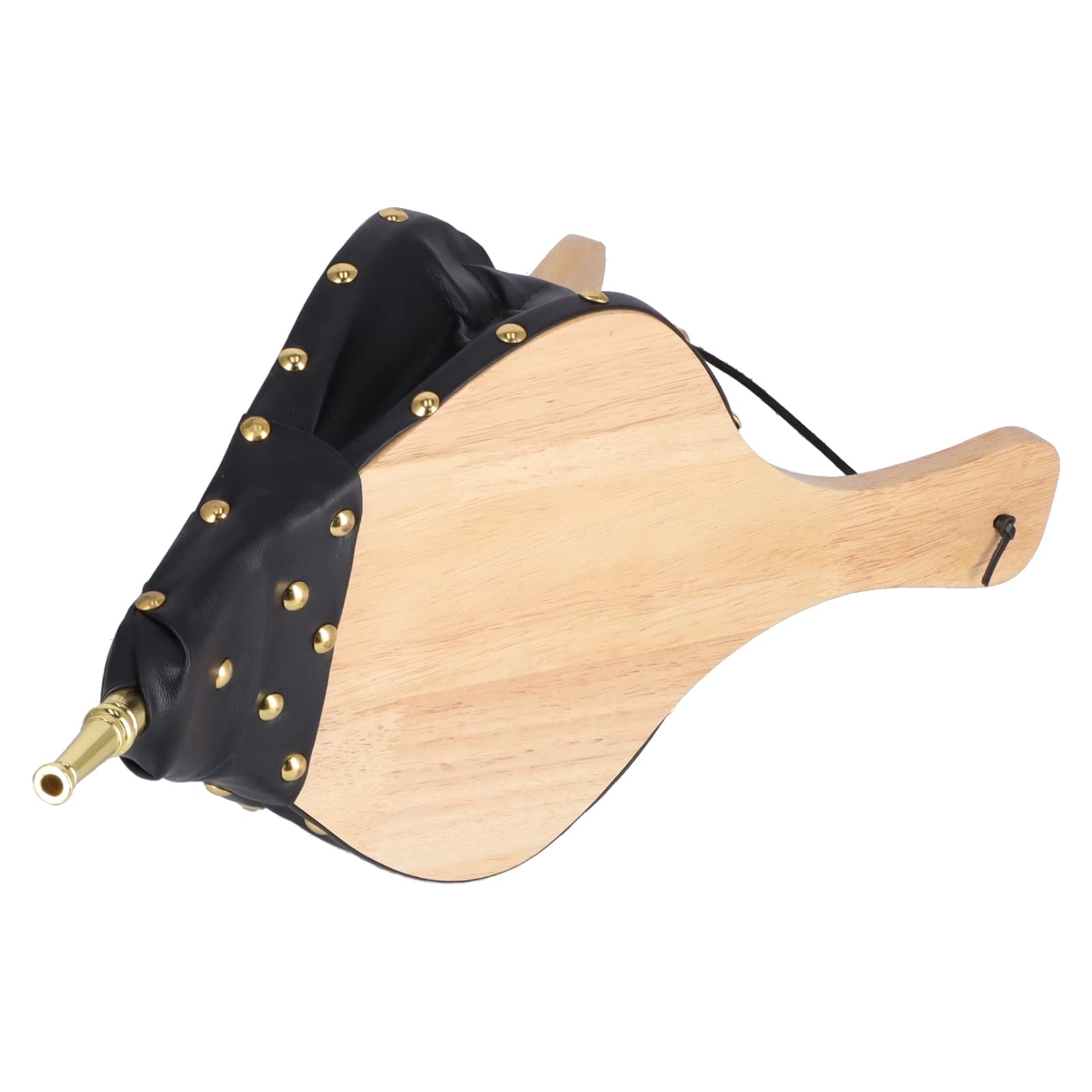 Soffietto Per Camino In Legno - Soffiatore Manuale Con Ugello In Pelle - Per Accendere Fuochi E Barbecue (Colore Marrone)