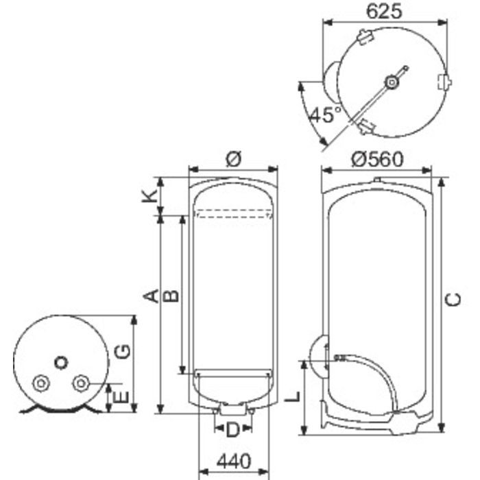 Chauffe eau électrique Vertical Sol Ariston Blindé 300 L - 4