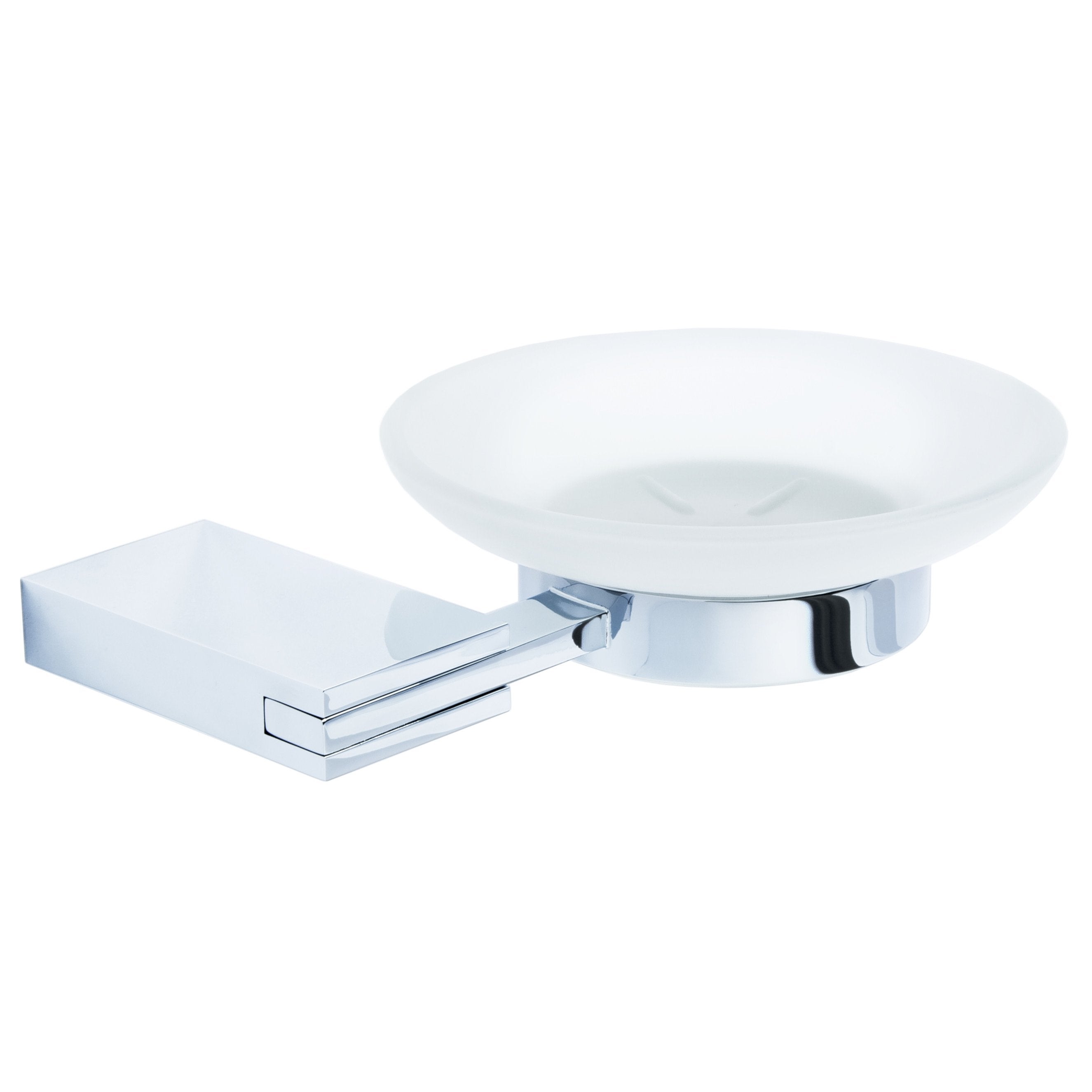 Mydelniczka szklana SMARAGD, mosiądz chrom. BA-DE