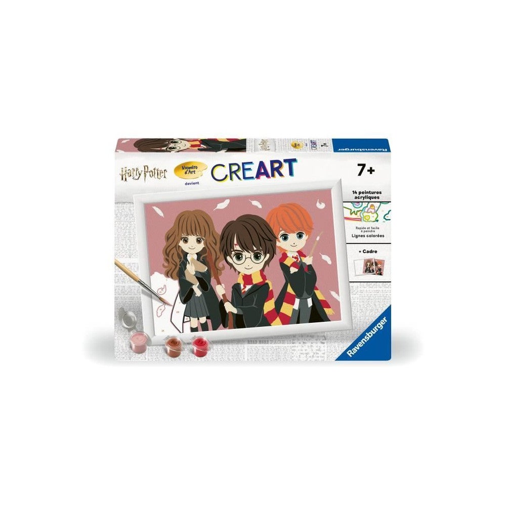 Ravensburger CreArt Kids – Peinture Par Numéros Cheval Et Chatons – 18x24 Cm – Kit Complet Avec Cadre – Dès 7 Ans