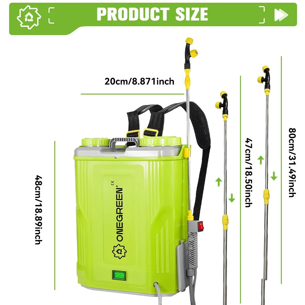 Pulvérisateur électrique au Lithium 20L, outils électriques d'irrigation par pulvérisation de pelouse de cour pour broche de batterie Makita 18V - 3