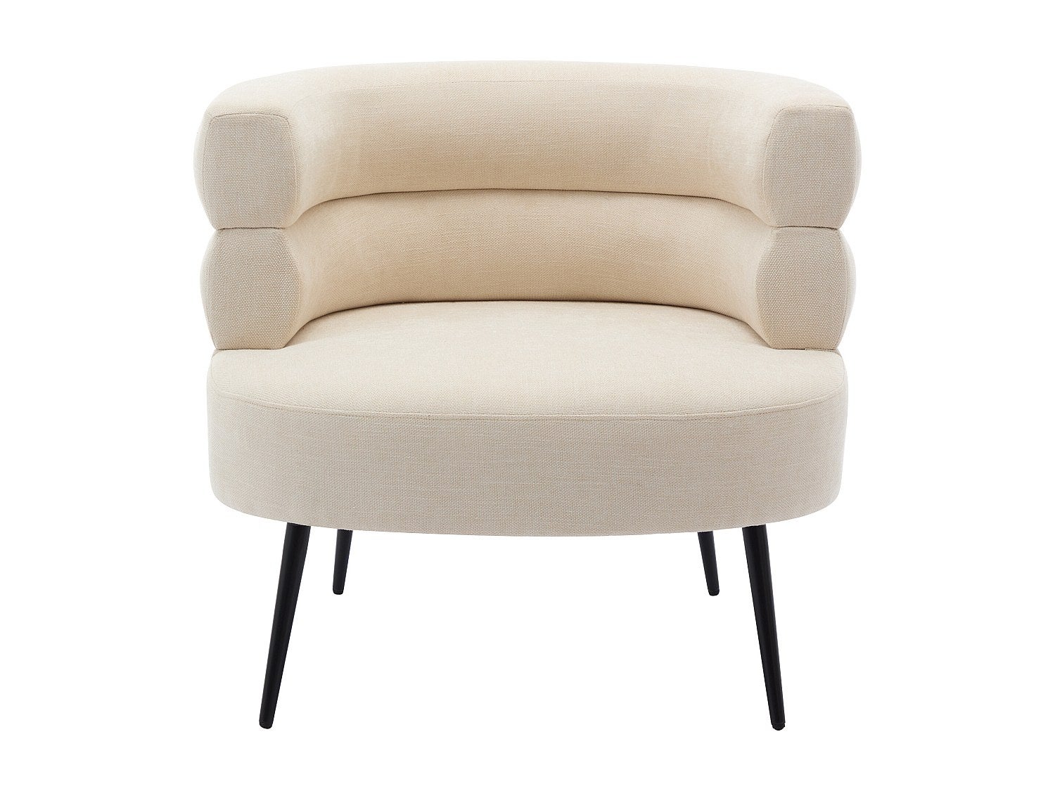 Fauteuil en tissu beige CAMEDO - 2