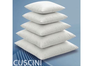 Homescapes, cuscino con imbottitura interna in piume d'oca, White, 30 x 30 cm