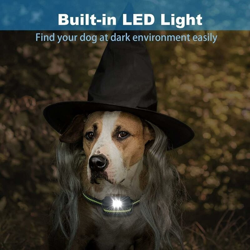 Collar de adiestramiento para perros, antiladridos, con control remoto de 600 metros, IPX7, resistente al agua, receptor recargable con 3 modos de vib - 5