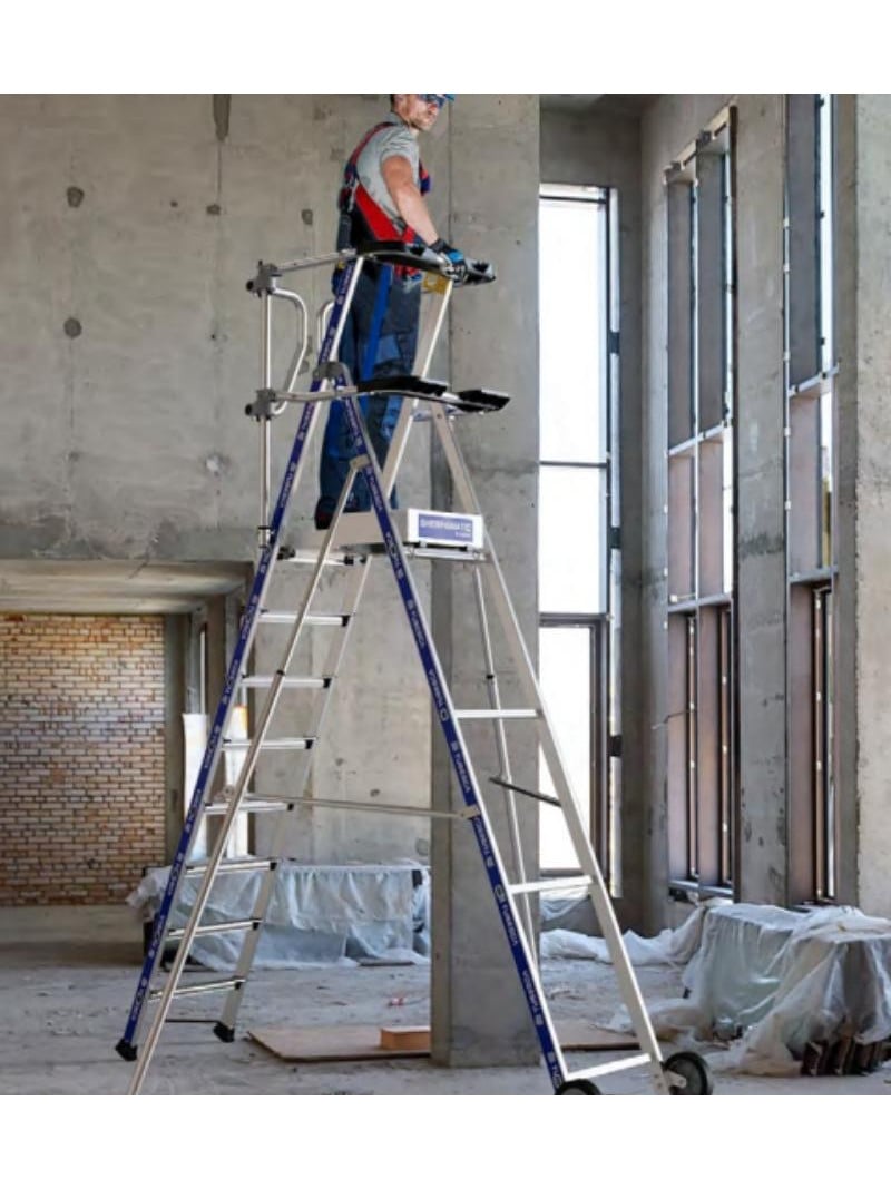 TUBESCA-Comabi - PIRL Sherpamatic avec portillon – 2 à 8 marches – Plateforme 0,70 à 1,87 m - 2