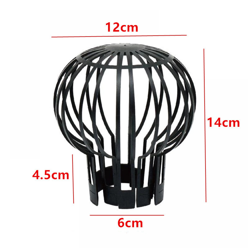 Sitko do odpływu - praktyczny zestaw 4 szt. - plastik, filtr, zabezpieczenie, przepływ wody, średnica 12 cm - czarne - 3