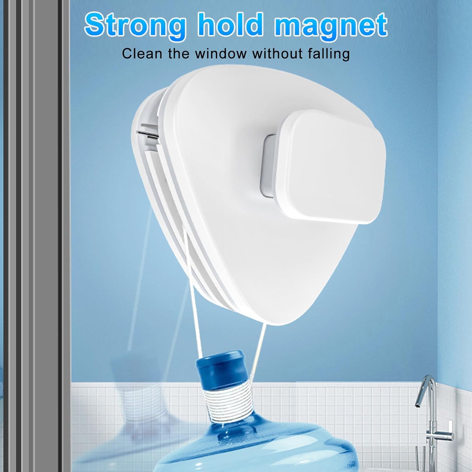Limpiador de ventanas de doble cara (3 a 10), limpiador magnético de ventanas, herramienta de limpieza de ventanas para el hogar, cepillos de limpieza - 5