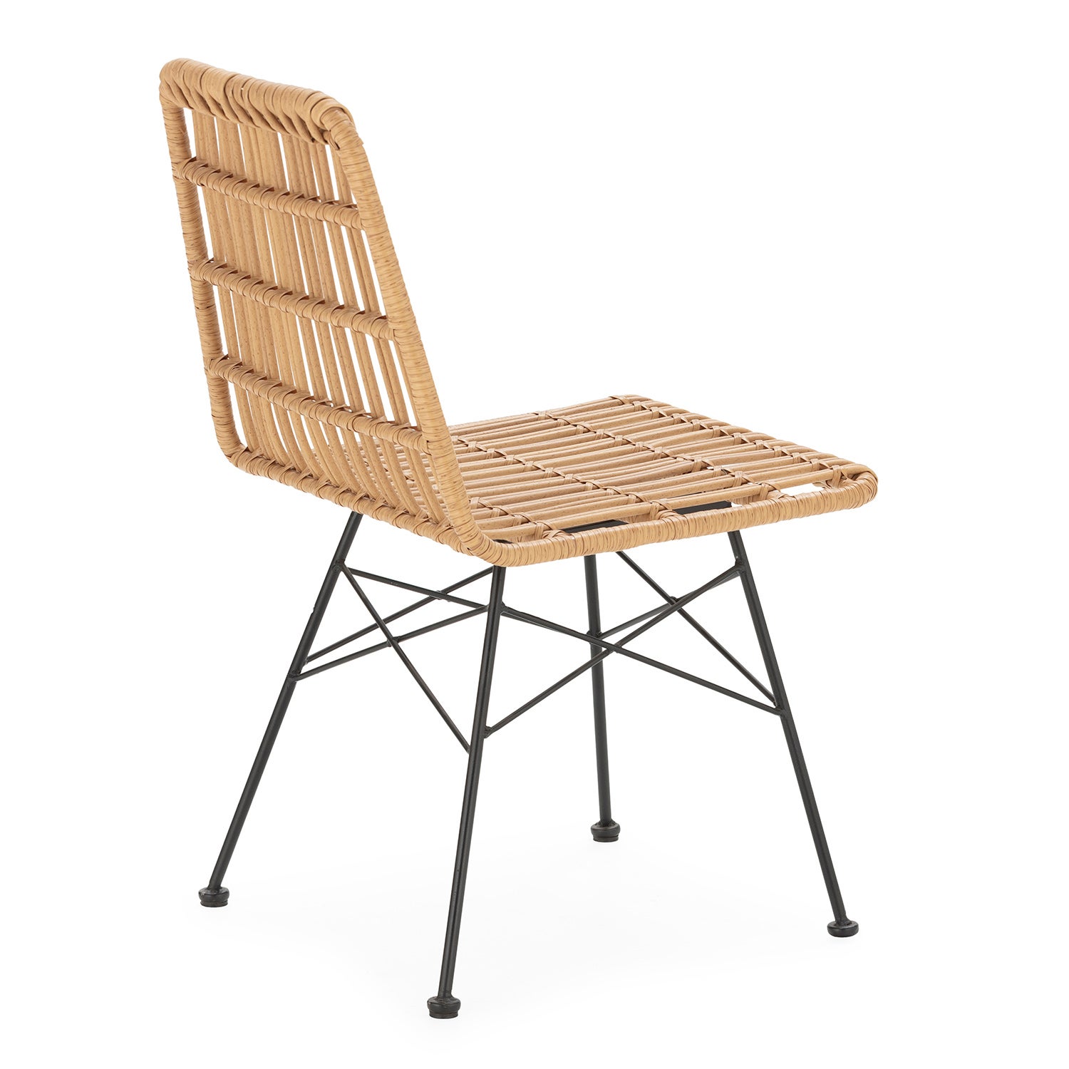 Pack de 2 chaises de salle à manger ou de jardin Aitana Ratan/Noir - 5