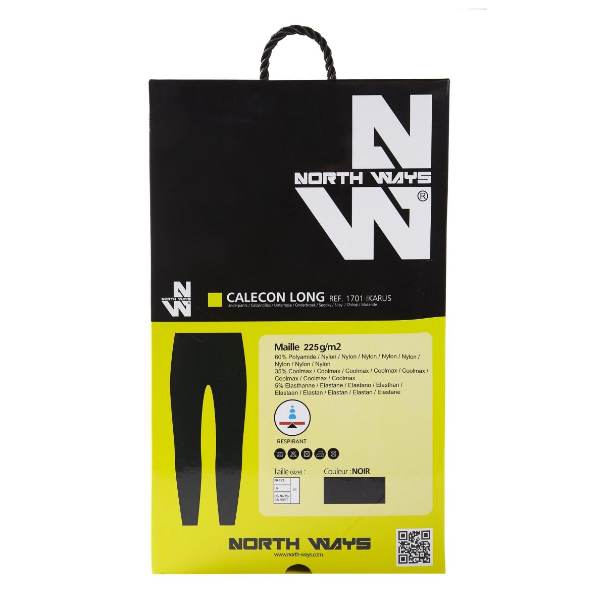 CALECON LONG DE TRAVAIL IKARUS NOIR - NORTH WAYS - Taille 3XL/4XL - 4