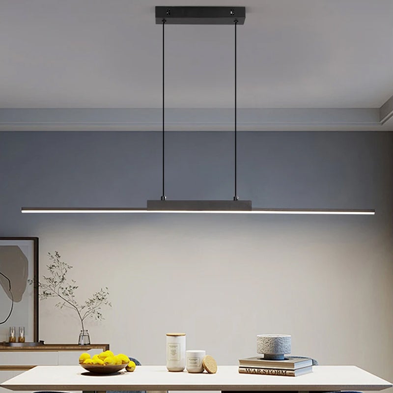 Suspension Moderne 100CM LED Salle à Manger Cuisine Salon | Éclairage Blanc Froid Déco Intérieure | Longue Lampe Plafonnier Élégante - 4
