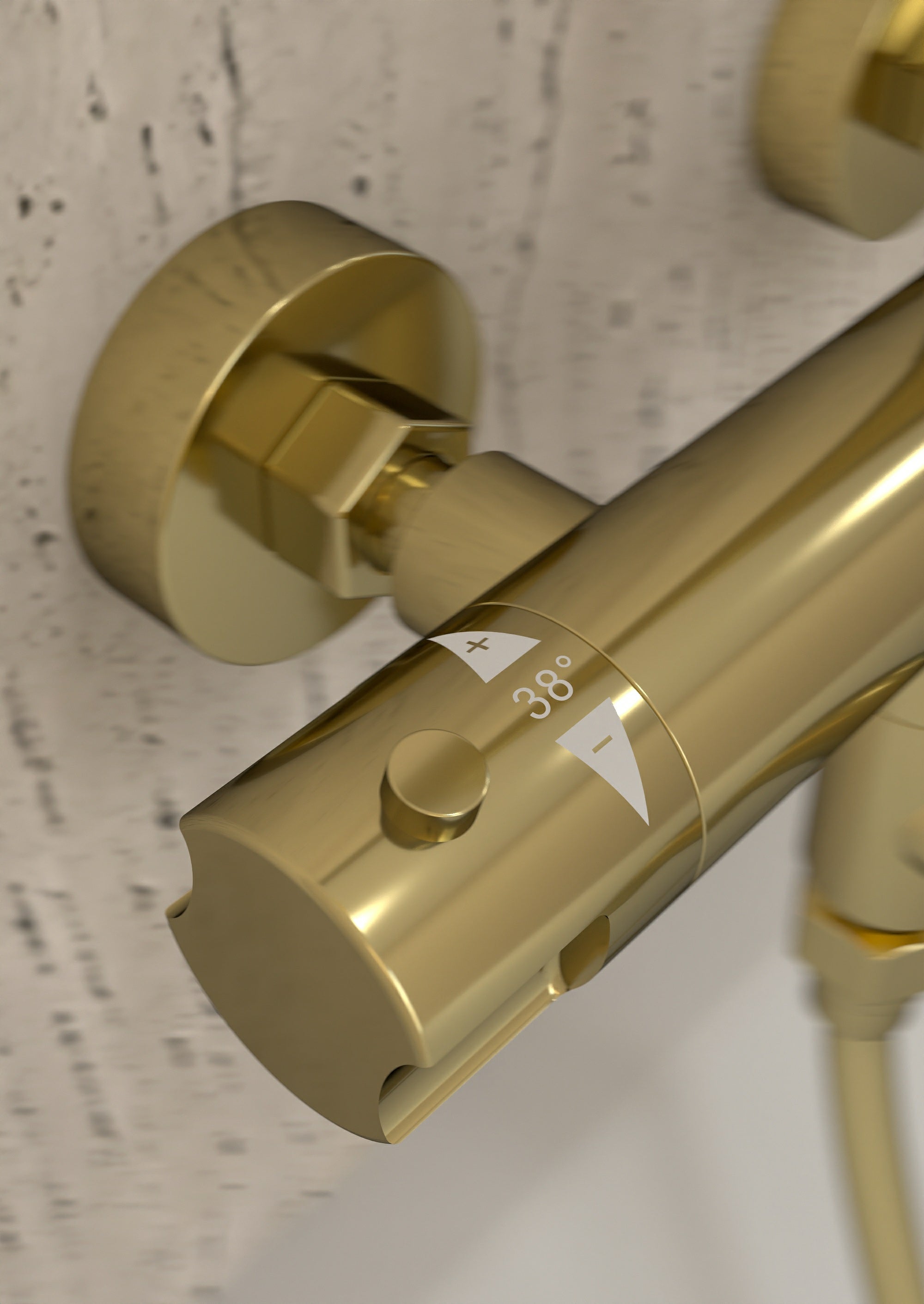 Colonne de douche et bain thermostatique Doré - Corbeau - 6