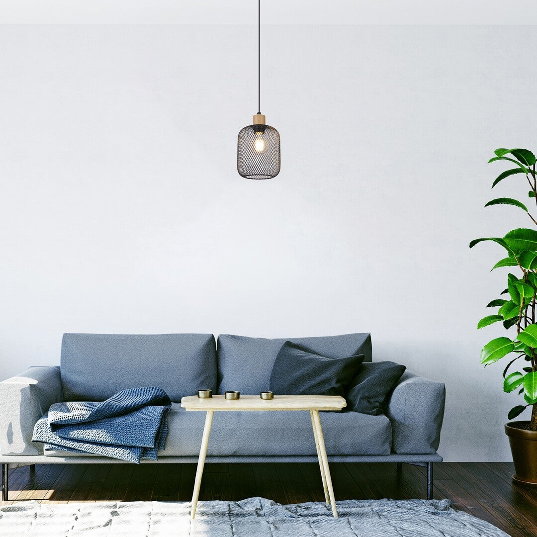 Lampa wisząca Grendel buk czarny matowy 1xE27x1x MAX 60W wym: 120 x 15 x 15 cm metal Rabalux - 5