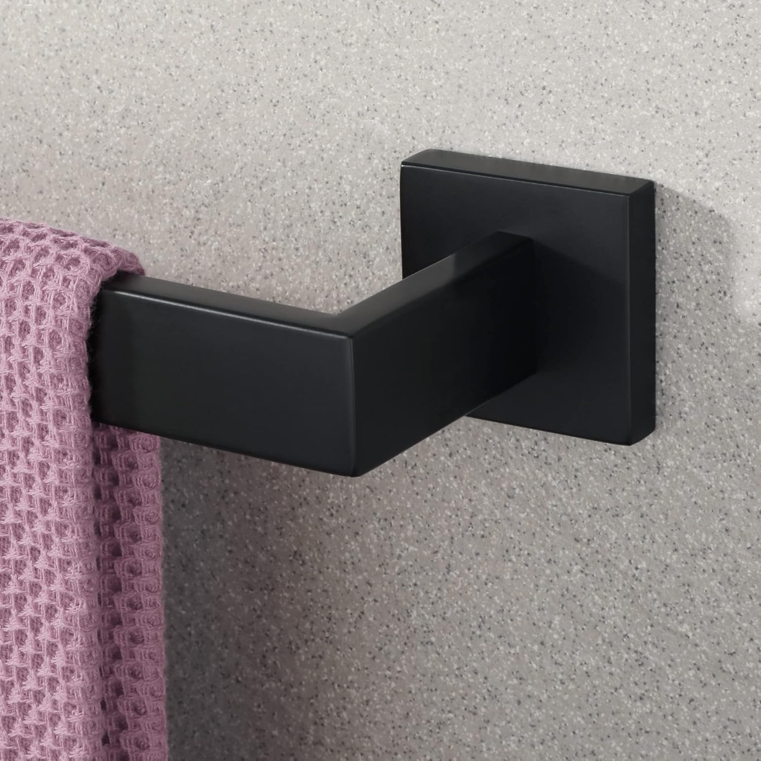 Porte-Serviettes Mural Porte-Serviettes de Salle de Bain Porte-Serviettes 40 CM, Acier Inoxydable 304 Finition Noire Mate - 3