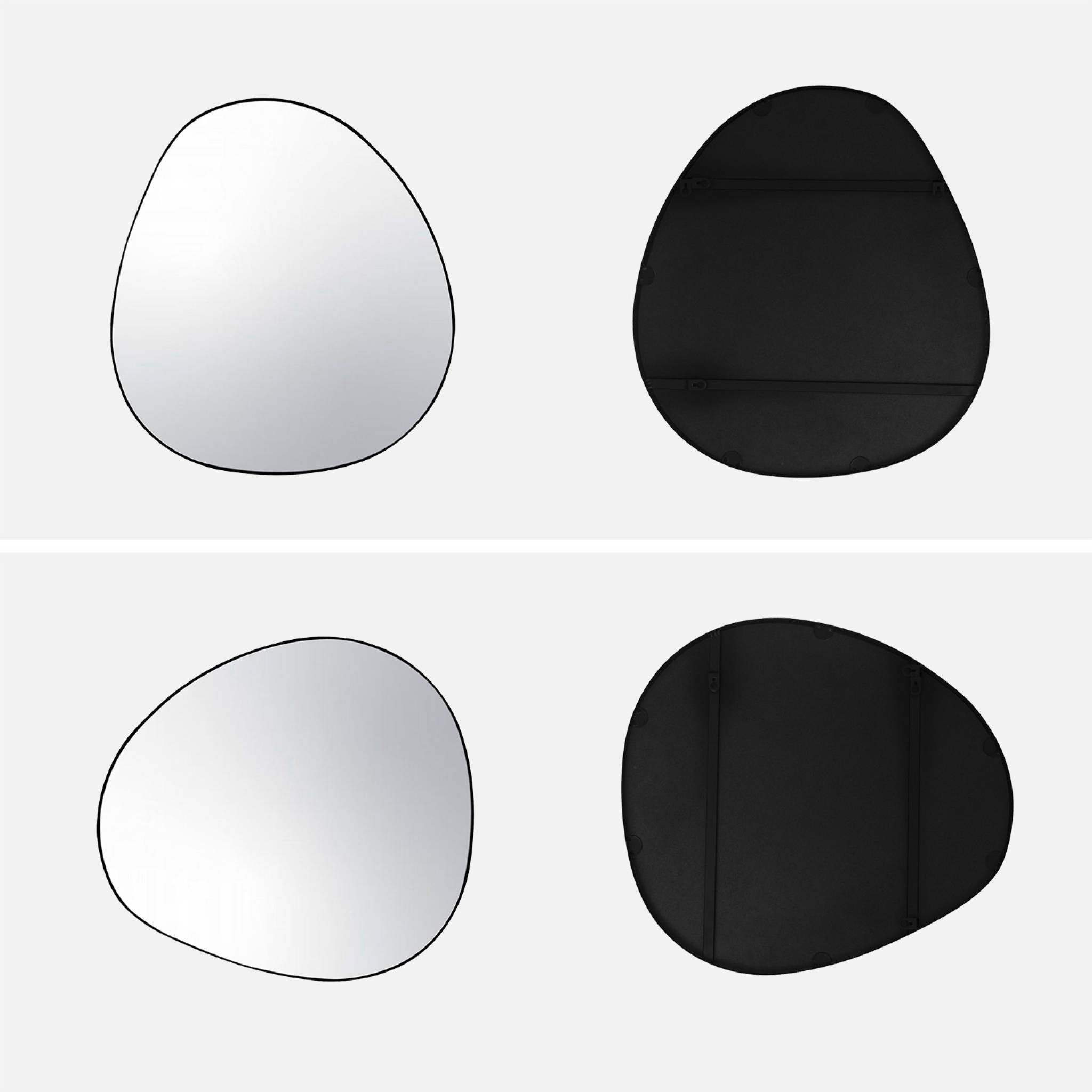Miroir organique en métal noir HARPER HARPER - 6