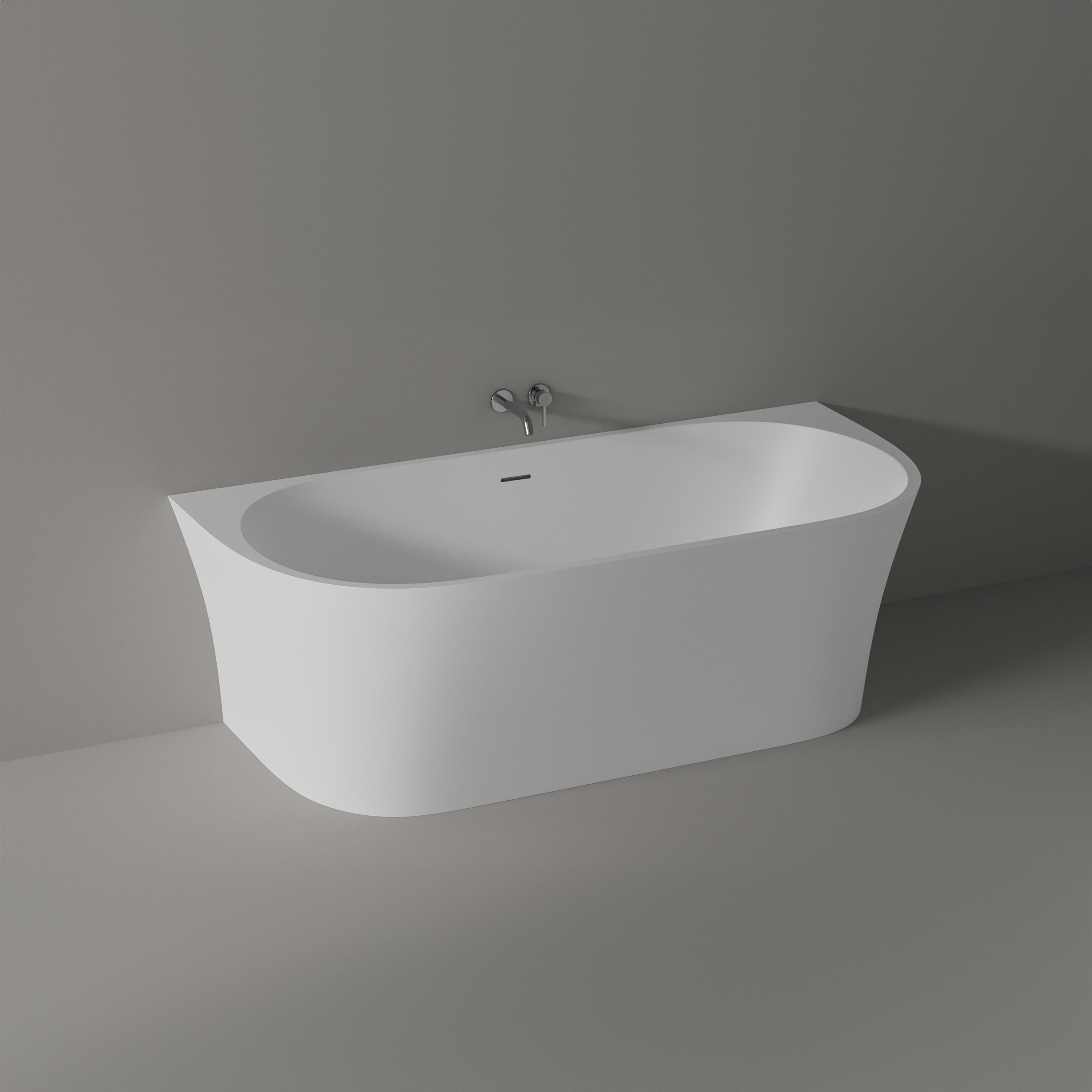 Bernstein Wanna wolnostojąca NOVA wanna przyścienna akrylowa 170x80 cm biały połysk - 2