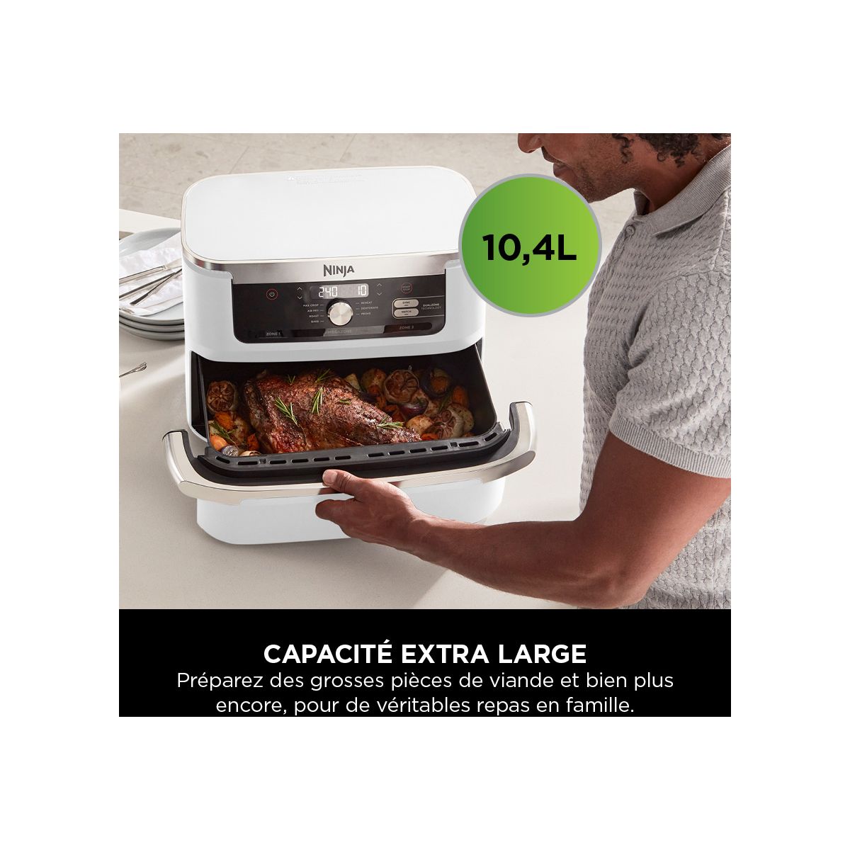 Friteuse sans huile NINJA Foodi flex 10.4L AF500EUWH - 5