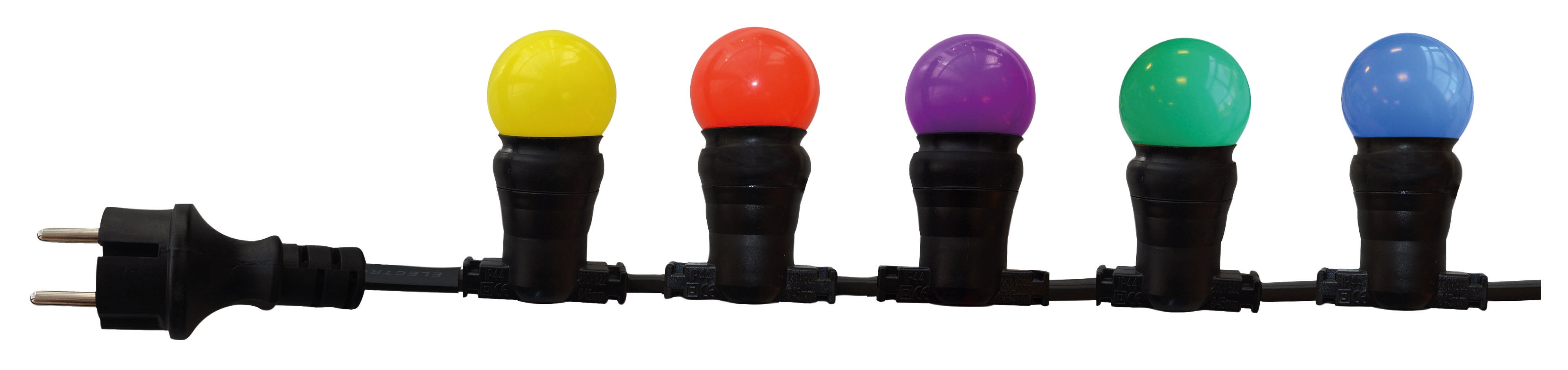 Ghirlanda da esterno 10 lampadine B22 multicolori 300 Lumen Pro 10m TIBELEC - 4