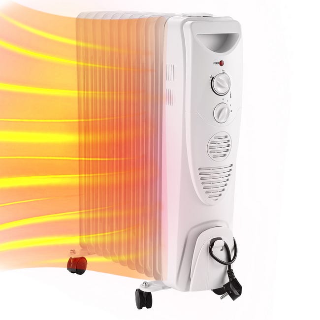ARDES AR4R07S Curvy Radiateur à Huile 7 Éléments 1500W - Chauffage Avec Thermostat