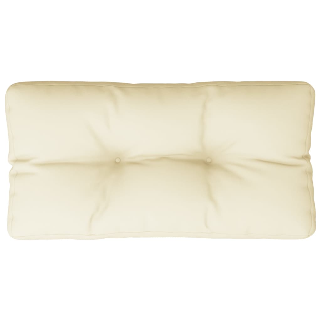 Cojín para sofá de palets tela crema 80x40x12 cm v0195 80 x 40 x 12 cm / Crema - 2