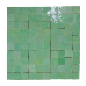 Carrelage Mural Lara Brillant Ondulé 15x15cm Vert