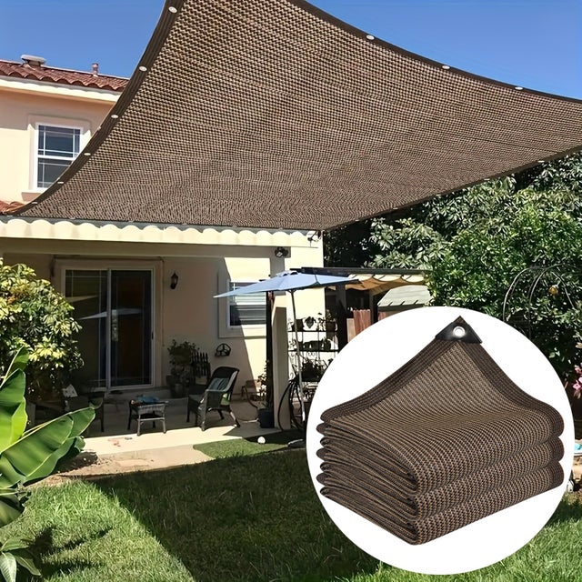 Rete parasole per esterni, protezione UV, tenda da sole resistente, adatta per viaggi, picnic e piscina, colore caffè, 2*3 metri