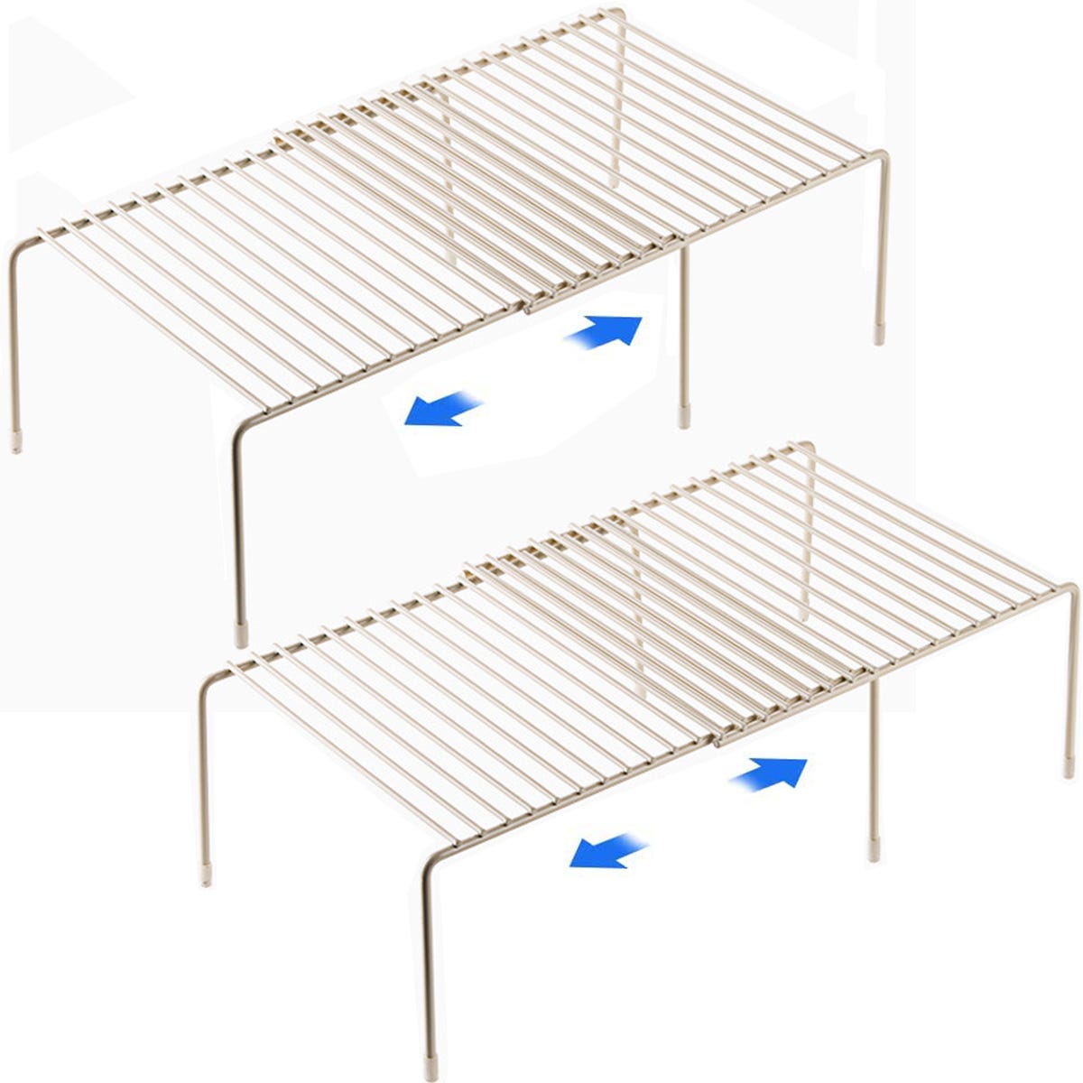 2pcs étagère de rack de rangement extensible, armoire réglable en métal ...