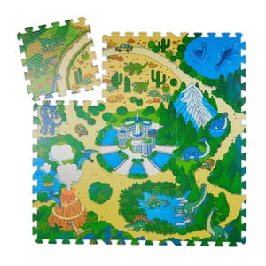 Tapis Puzzle Relaxdays – 9 Pièces De Route En Mousse EVA, 90x90 Cm, Sans BPA, Pour Enfants