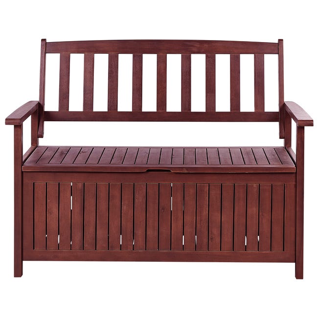 Panchina da Giardino 120 cm Grigia Polyrattan e Legno Acacia Panchina da Giardino 120 cm Grigia Polyrattan e Legno Acacia