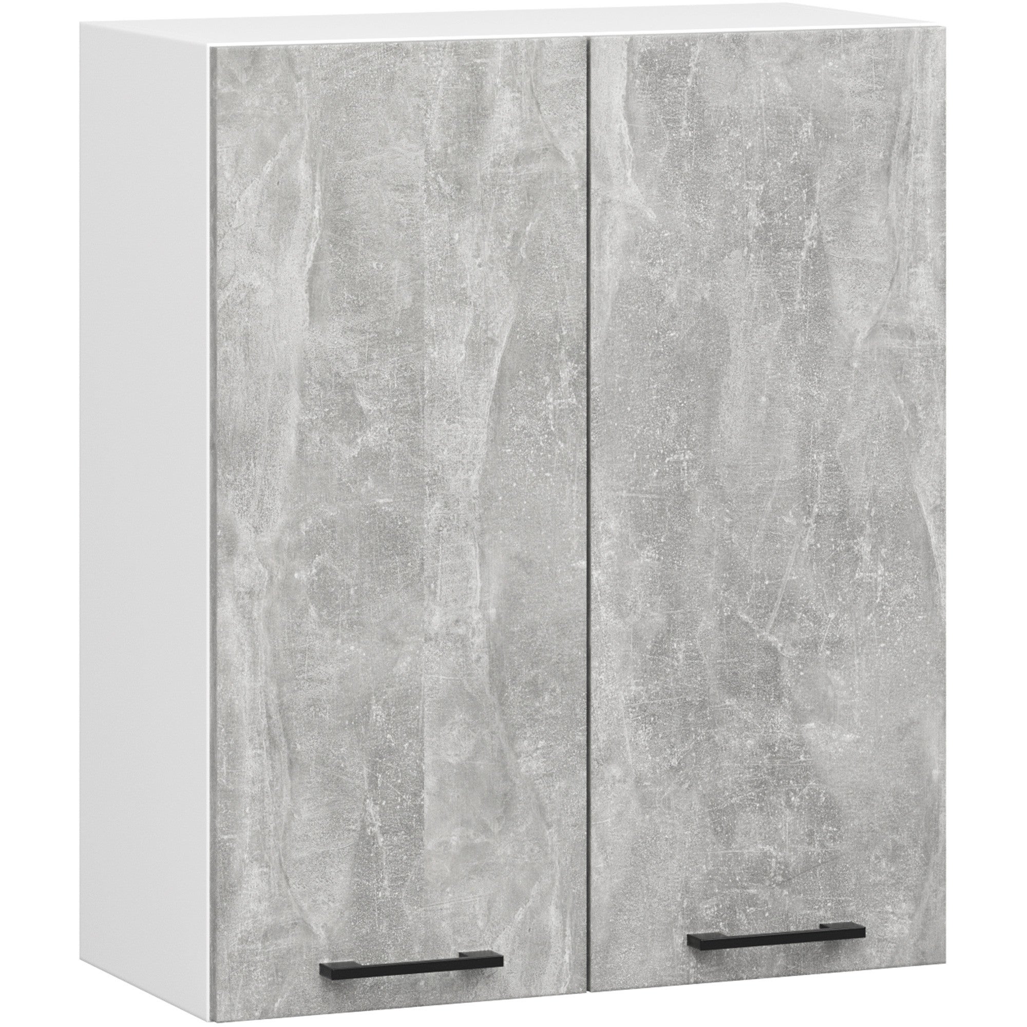 Szafka kuchenna AKORD W60 system OLIWIA H720 Biała 60 cm 2 drzwi kolor Beton mat 2 półki 60x30x72 cm