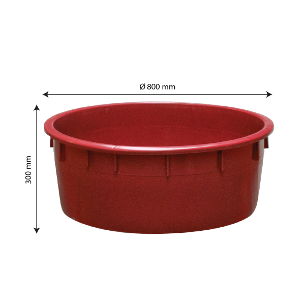 Bac alimentaire animaux rond renforcé 110 litres - 2