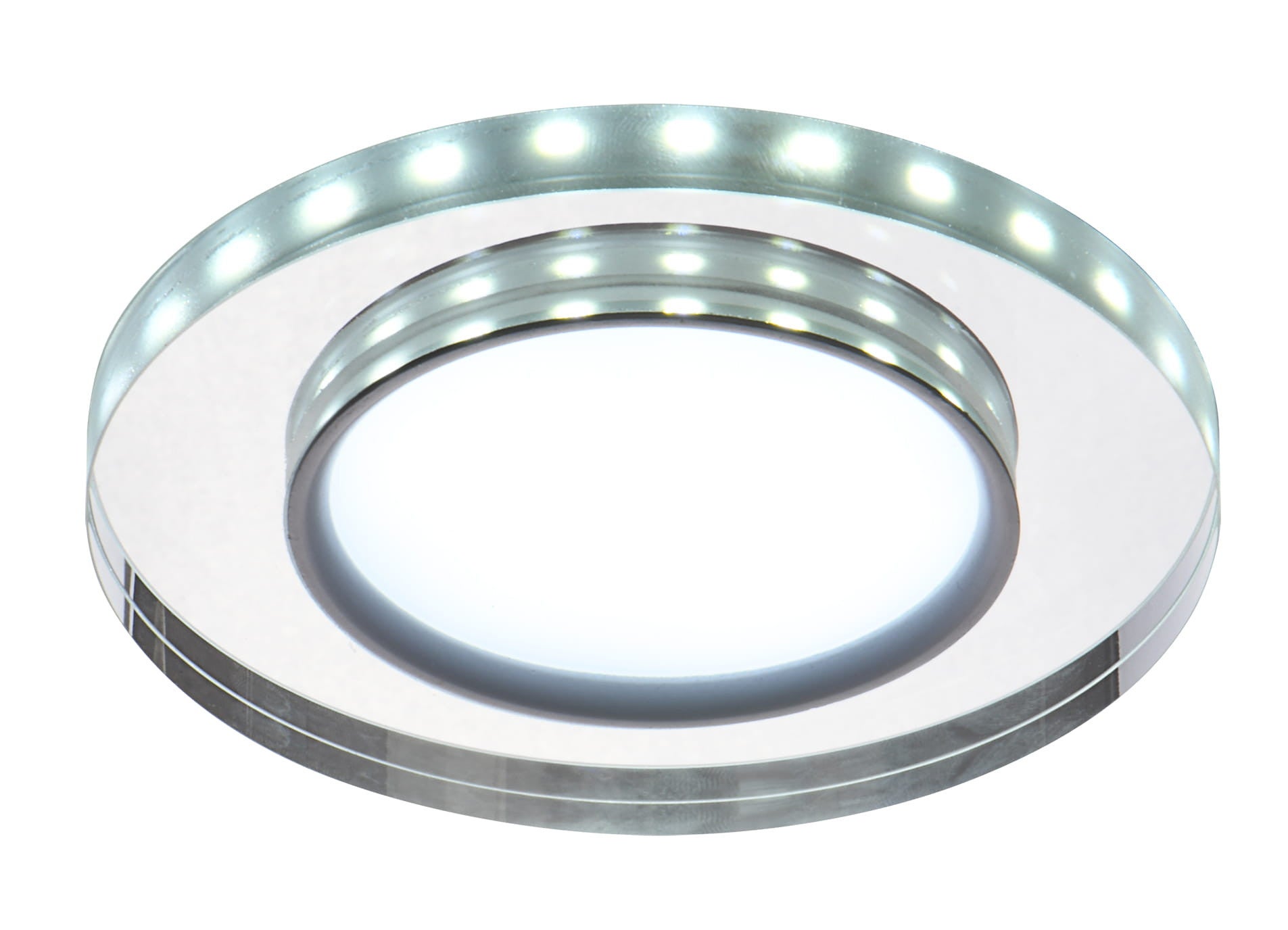 Oprawa stropowa sufitowa wpuszczana Ssp srebrno-przezroczysty LED 8W 6000K 500lm wym: 11 x 11 cm okrągła Candellux