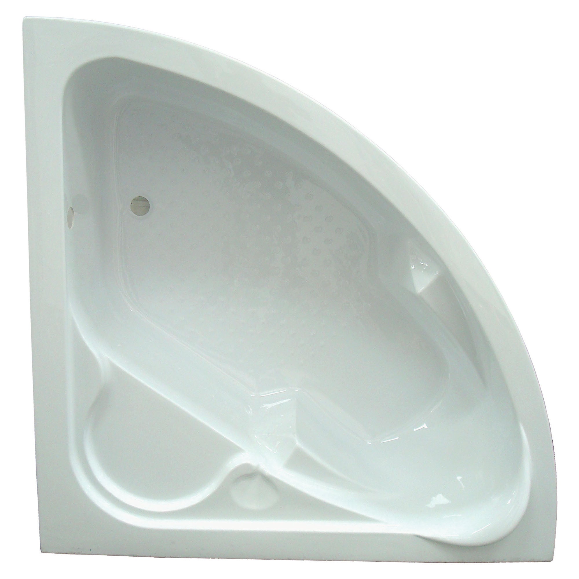 ONDEE ZEN - Kit Baignoire d'angle 135 cm et tablier motif vague - ABS et acryl 3mm - blanc - 4