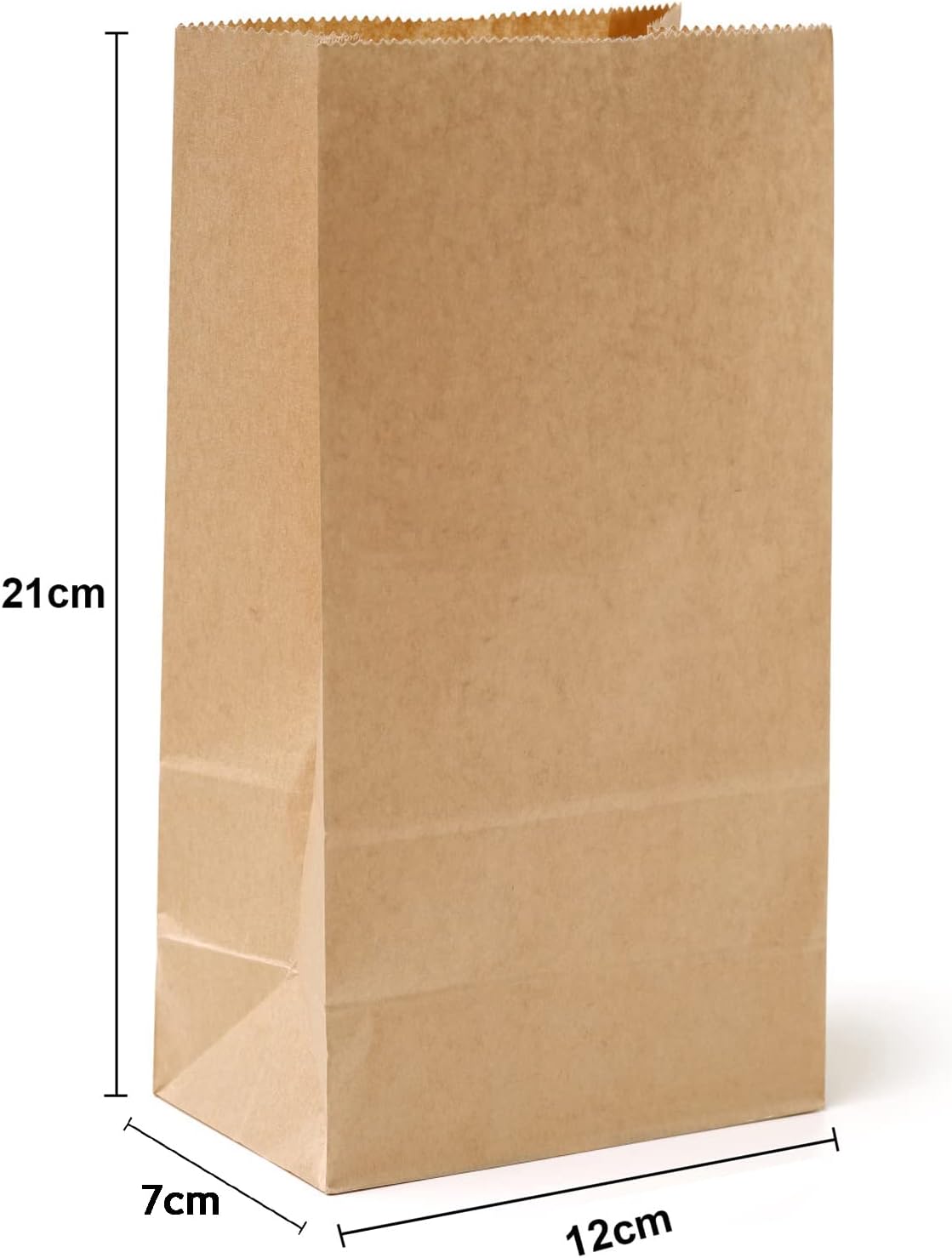 50 dużych torebek z papieru pakowego 21,5 x 12 x 7 cm, torebki prezentowe z papieru pakowego na Boże Narodzenie, imprezy, urodziny, wesela - 2