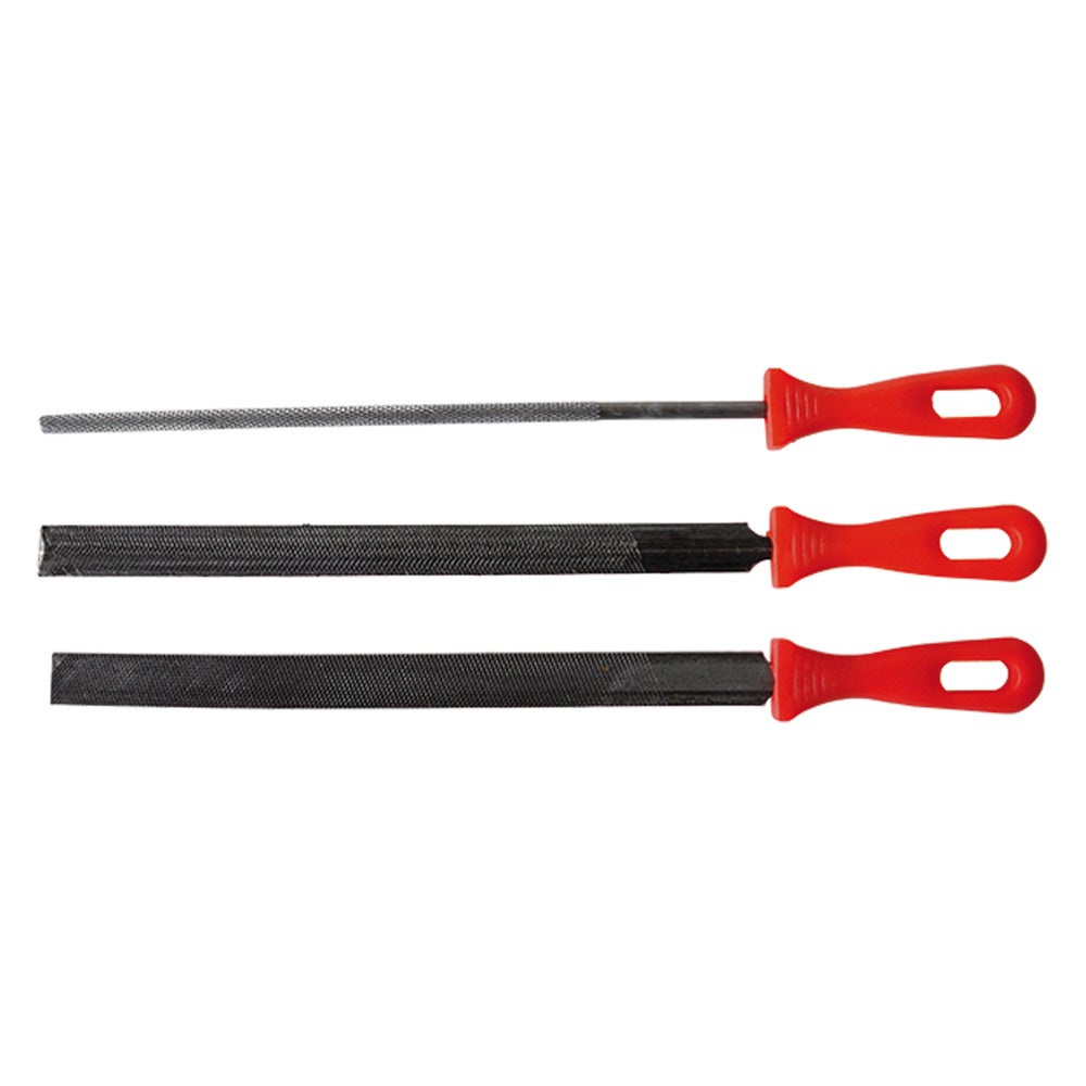 Set Di 3 Lime Per Metallo - Lima Rettangolare, Tonda E Mezzatonda Con Impugnatura In Plastica - Foto 7