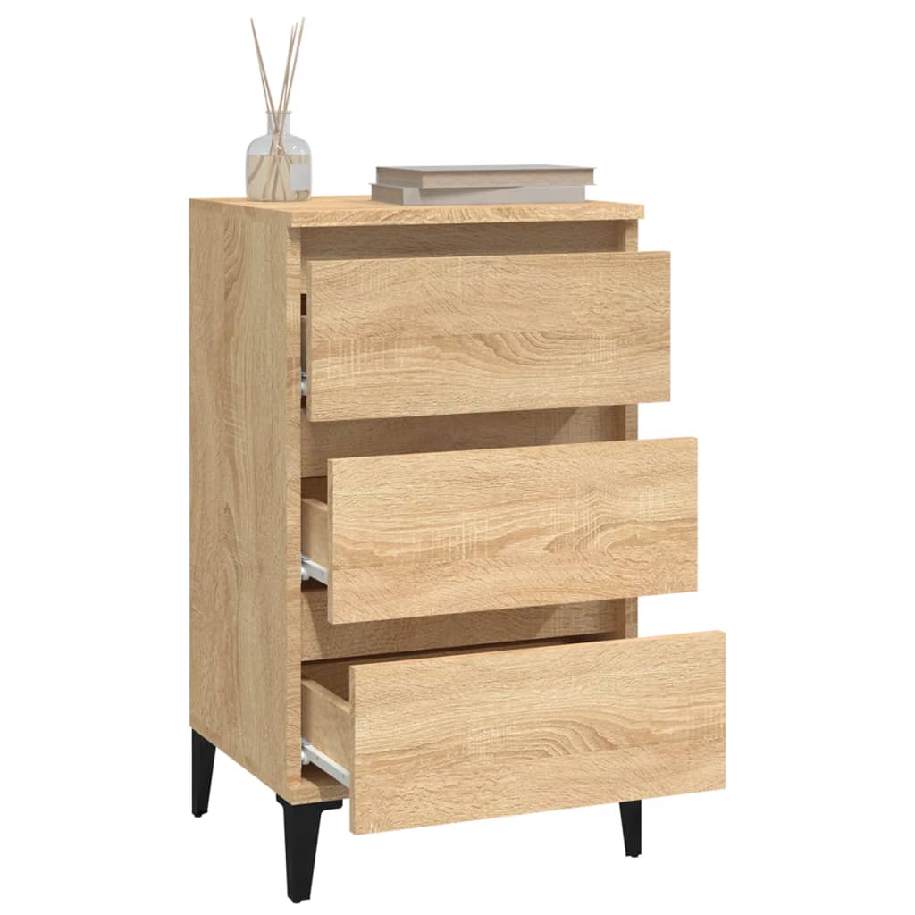 Table de chevet chêne sonoma 40x35x70 cm bois d'ingénierie - 4
