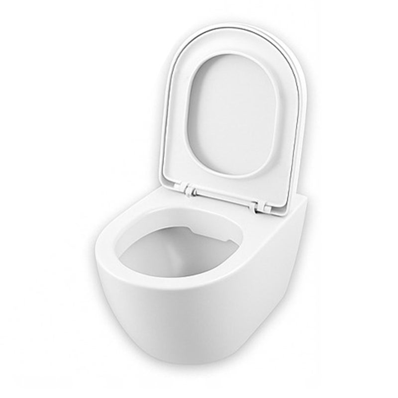 Miska wc rimless deska wolnoopadająca duroplast wirowe spłukiwanie 49 cm
