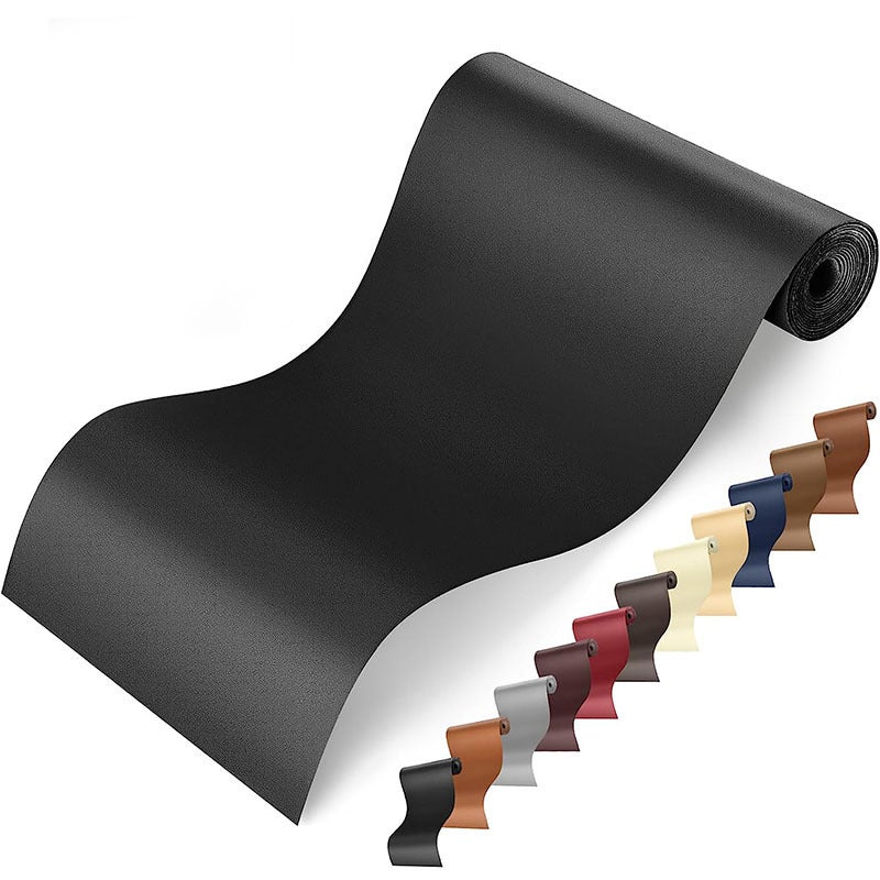 Łatka do naprawy skóry, 40 x 200 cm, samoprzylepna, do renowacji sof, siedzisk, kurtek i rękodzieła (czarna)