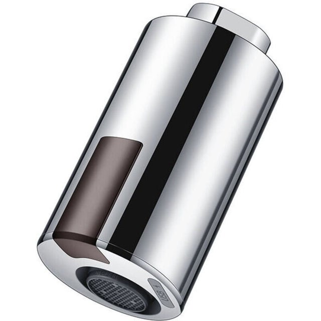 Robinet intelligent sans contact avec capteur de mouvement, économe en eau, convient aux salles de bains et aux cuisines, couleur argent.