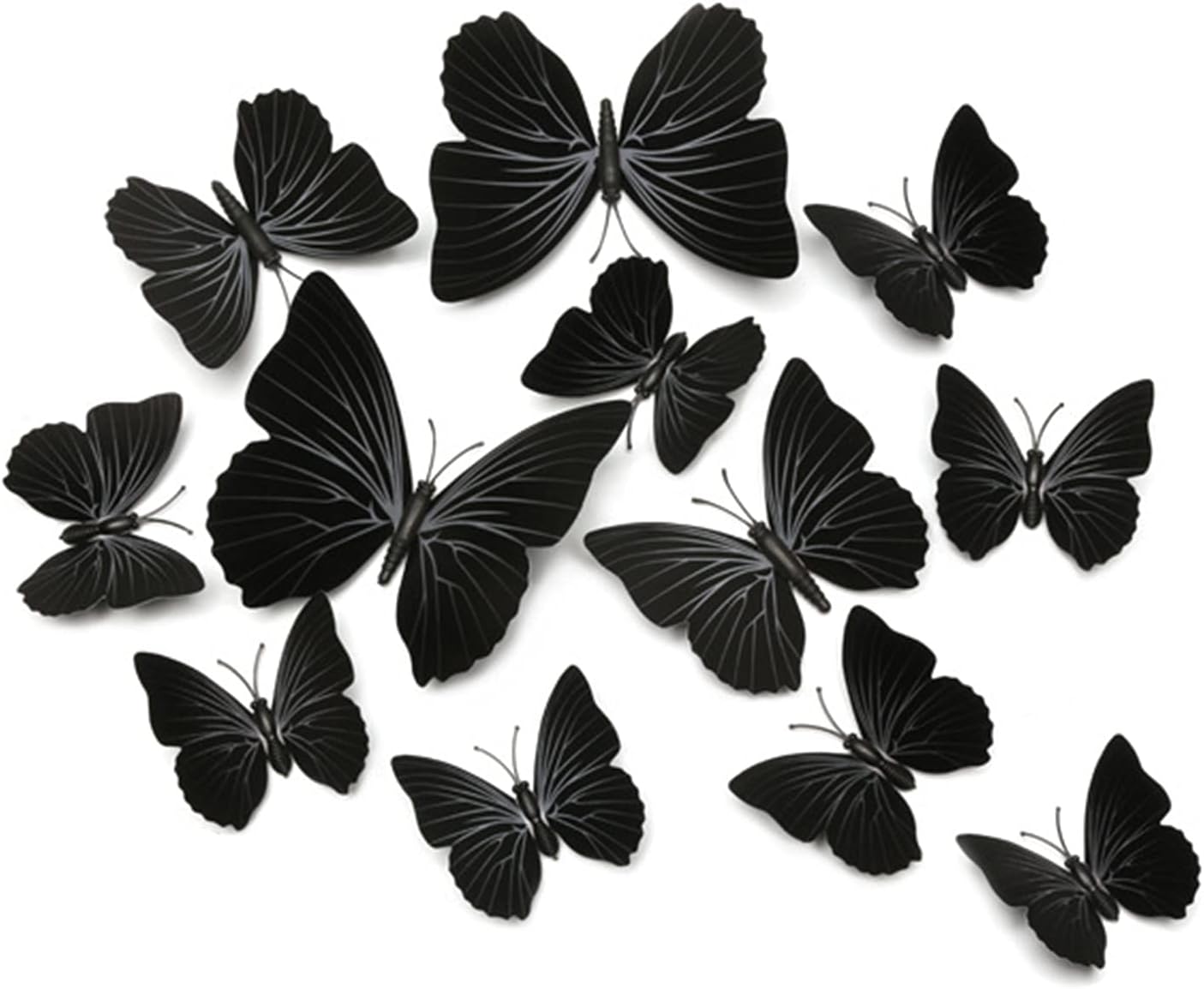 Autocollants muraux - COLAXI - Papillons et fleurs - PVC - 28cm x 28