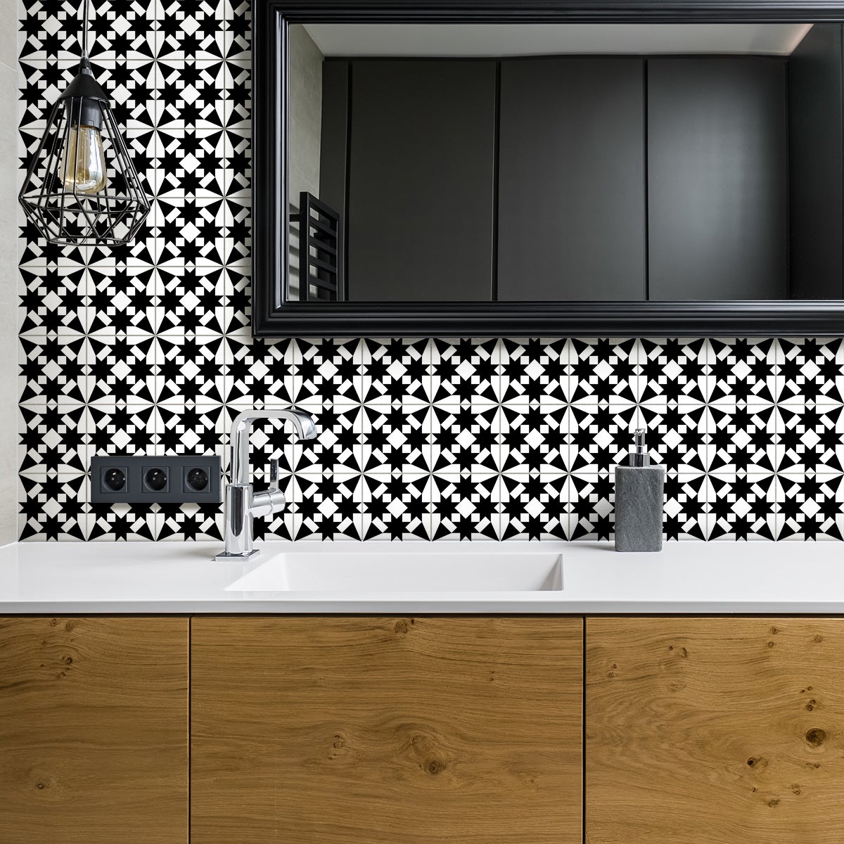 Décalcomanies Carrelage Décoratif Oslo – Lot De 16 – Vinyle Amovible – Neuf – Marque RoyalWallSkins