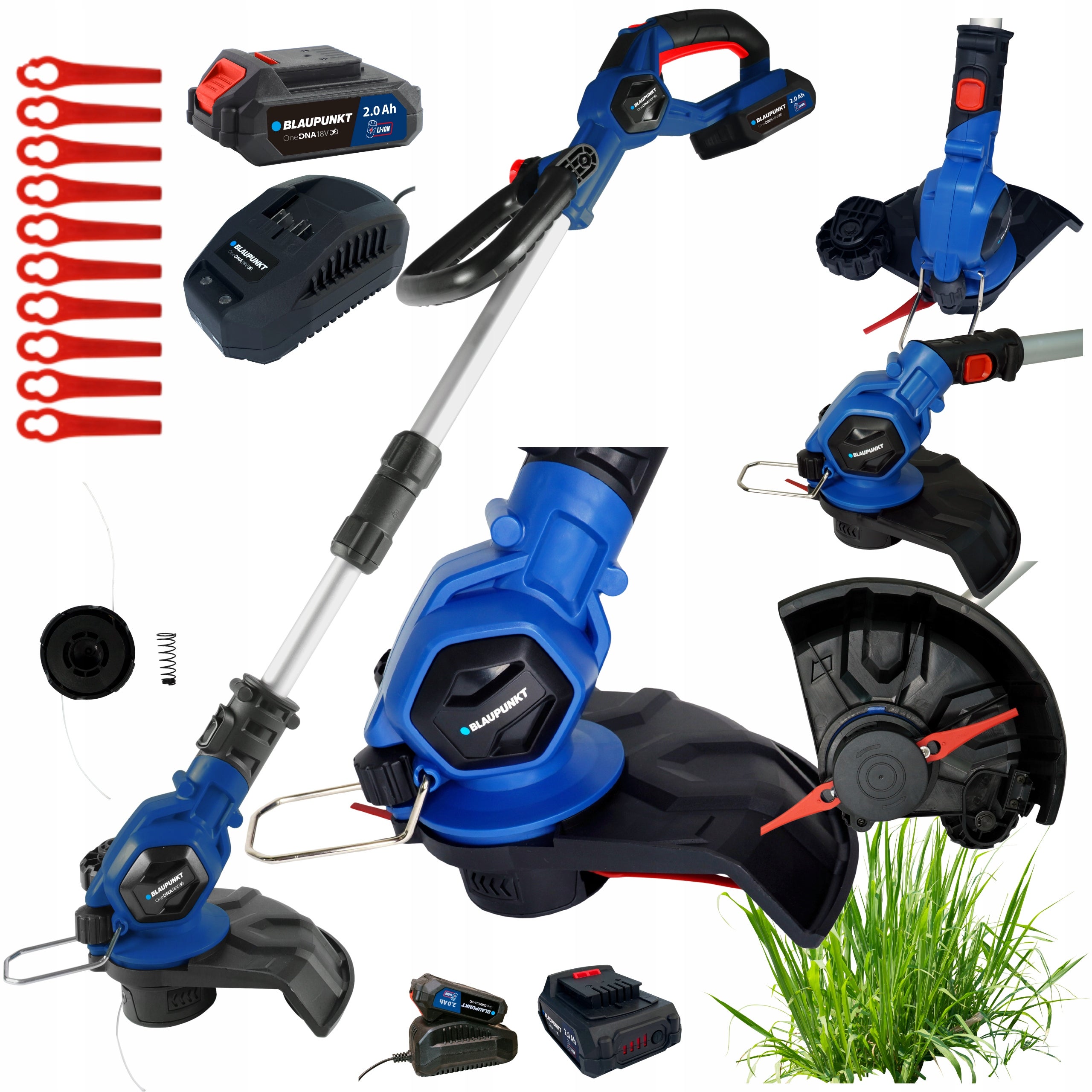 Zestaw PODKASZARKA 18V + akumulator + ładowarka Blaupunkt CT5010SET2AH