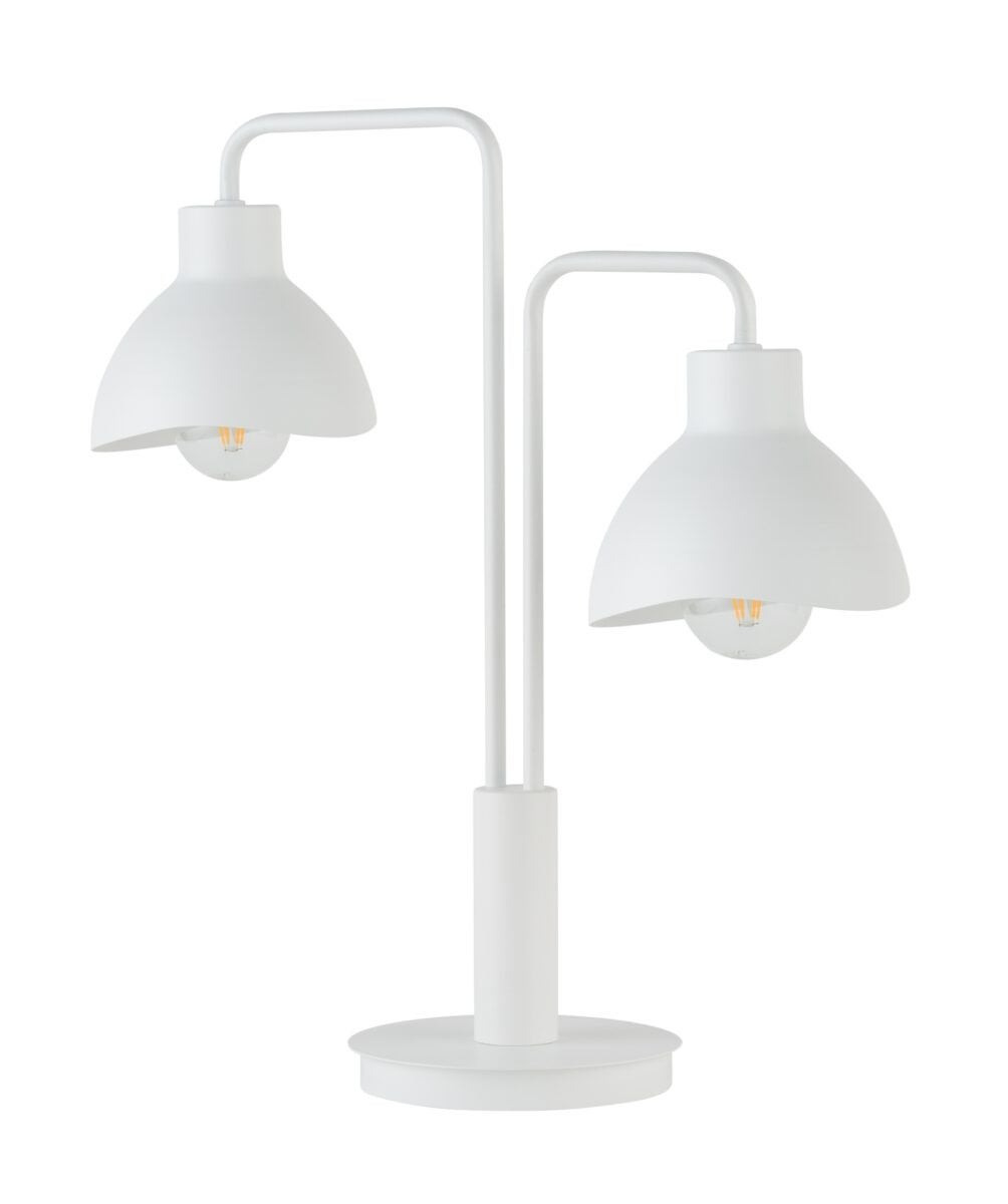 Lampa stołowa dekoracyjna nowoczesna biała podwójna Holi 2xE27 15W Sigma Lighting