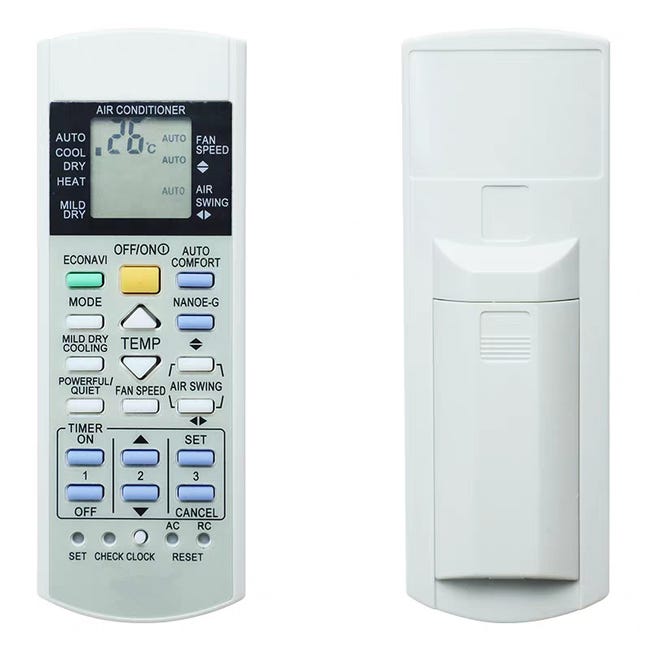 Telecomando di ricambio per condizionatore d'aria Panasonic A75C428 A75C559 A75C561 A75C598 A75C606 Telecomando di ricambio per condizionatore d'aria Panasonic A75C428 A75C559 A75C561 A75C598 A75C606