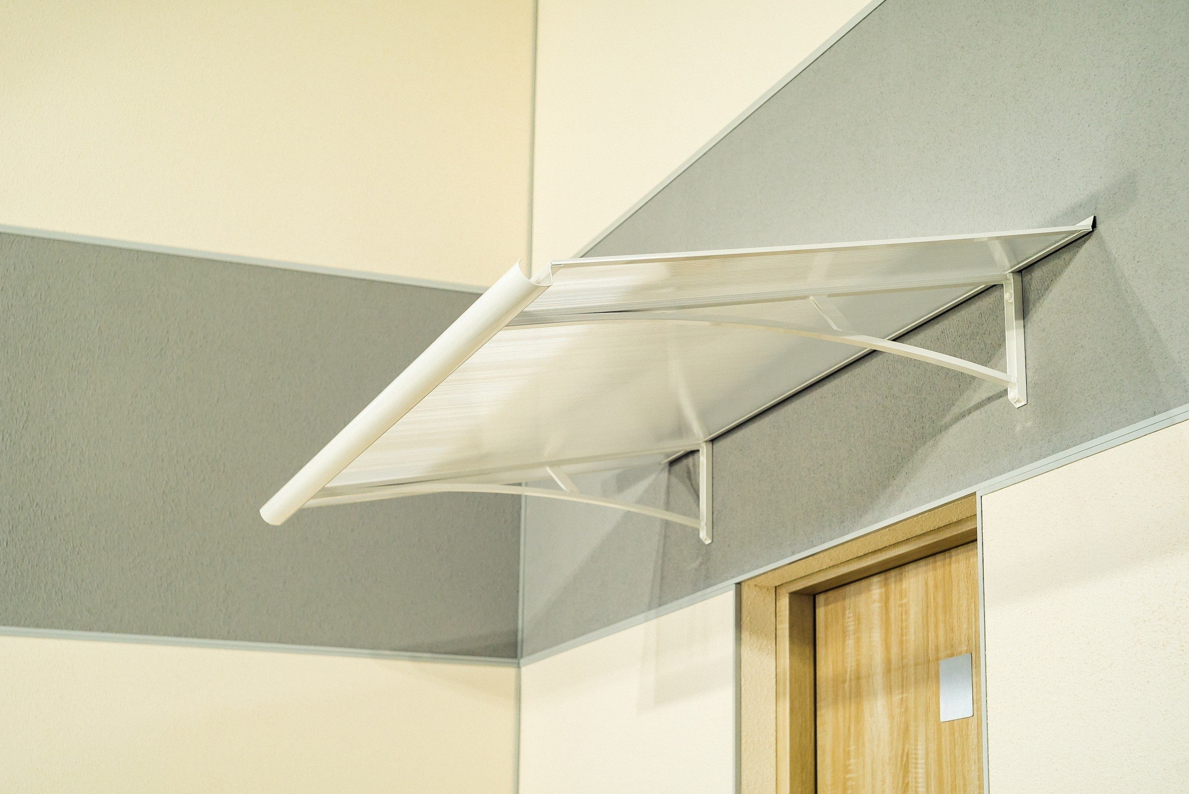Auvent De Porte En Polycarbonate - 60x100cm, Protection Pluie Et UV